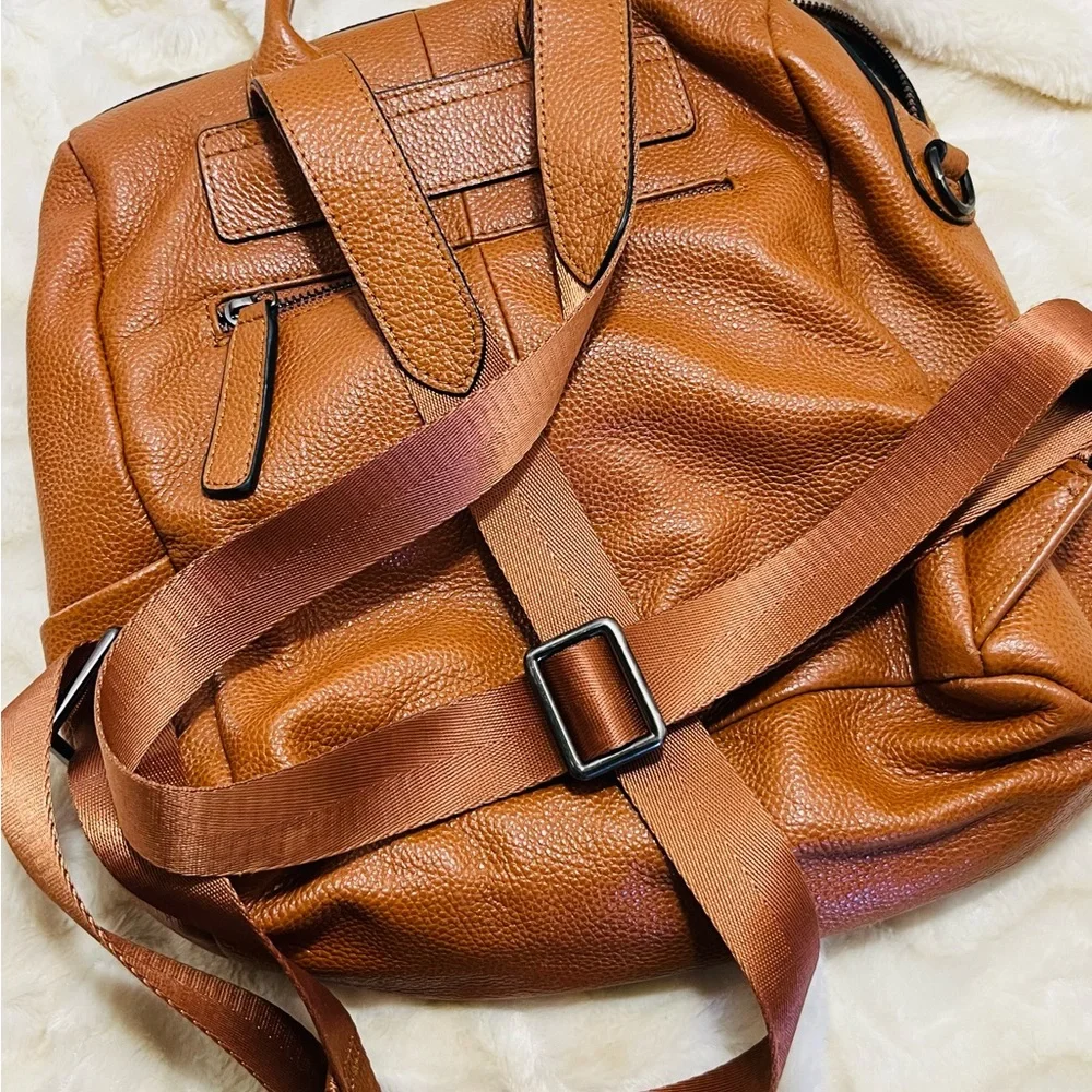 S-ZONE Women Genuine Leather Backpack Casual Convertible Shoulder Bag Purse